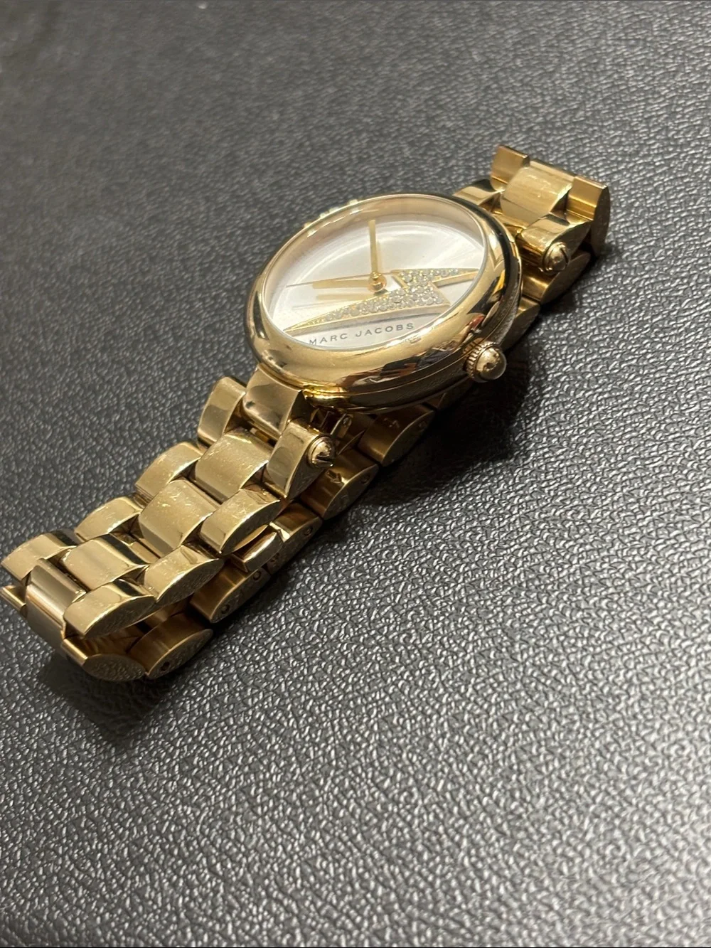 Marc Jacobs Gold Tone Lightning Bolt Bracelet Watch